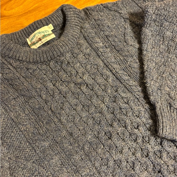 Aran Crafts Cable Knit 100% Wool Sweater - Picture 8 of 8